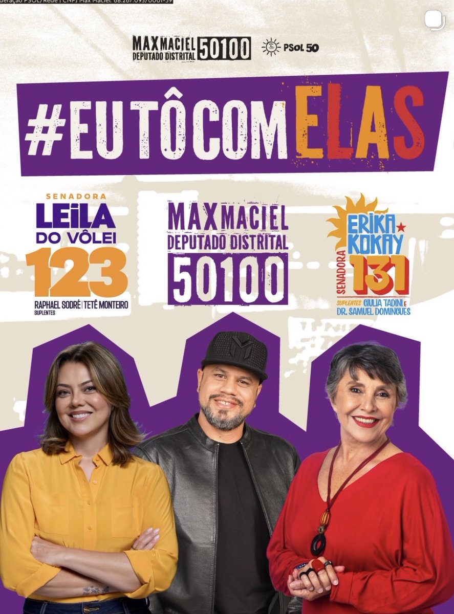 maxmacieldf's tweet photo. LULA mandou o recado:

*Quem vota na Erika vota na Leila e quem vota na Leila vota na Erika* https://t.co/WEhdyotWh2
