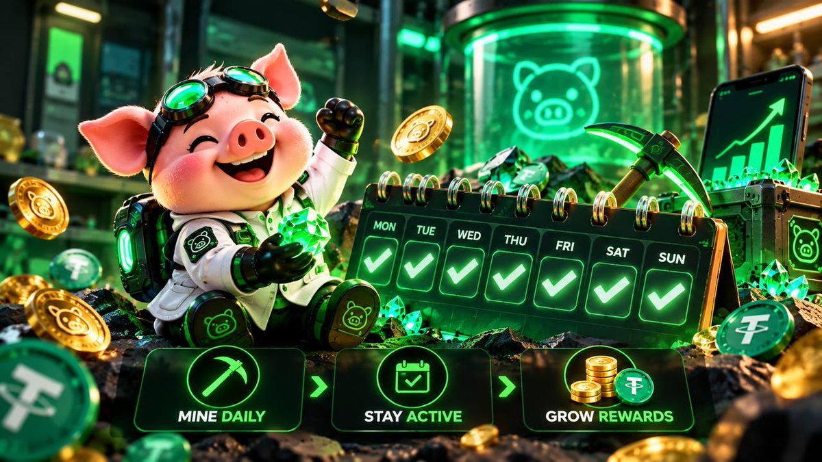 PigoLabs's tweet photo. ⛏️ Mine Daily. Stay Active. Grow Your Rewards. 🐷⚡
Your Pigo Lab mining keeps running when you stay active.

Come back daily, keep your mining active, and keep growing your PIGO balance. 💚

👉 Start mining now: https://t.co/vs1shqdt6l

🔥 Stay active. Keep mining. Keep growing. https://t.co/om6BOVLYWm