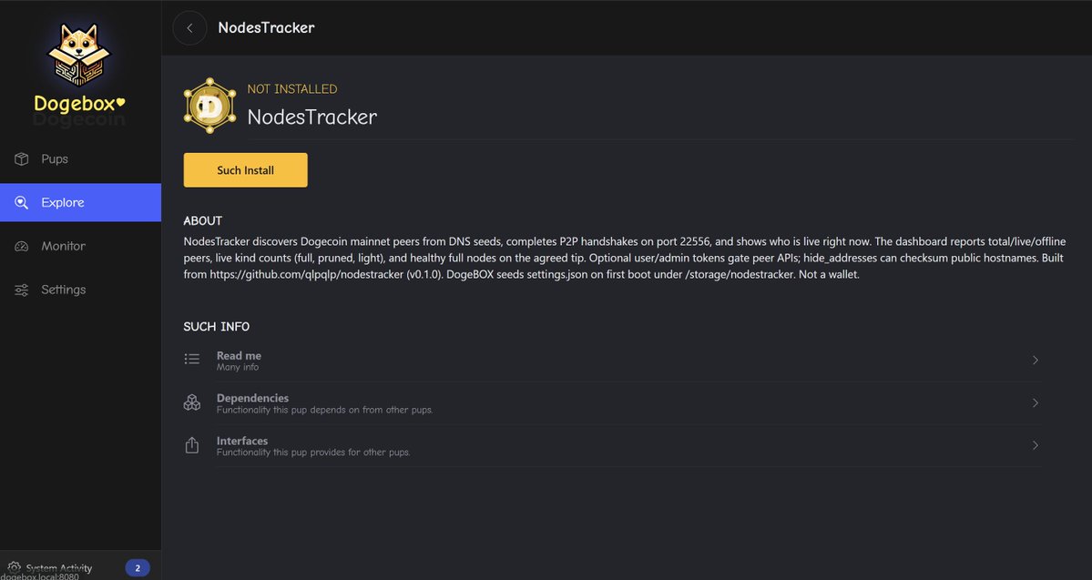 inevitable360's tweet photo. #NodesTracker available as standalone on Github and also now available for all #DogeBox's on https://t.co/DaV6k48cod https://t.co/sa9KlUd5Nc