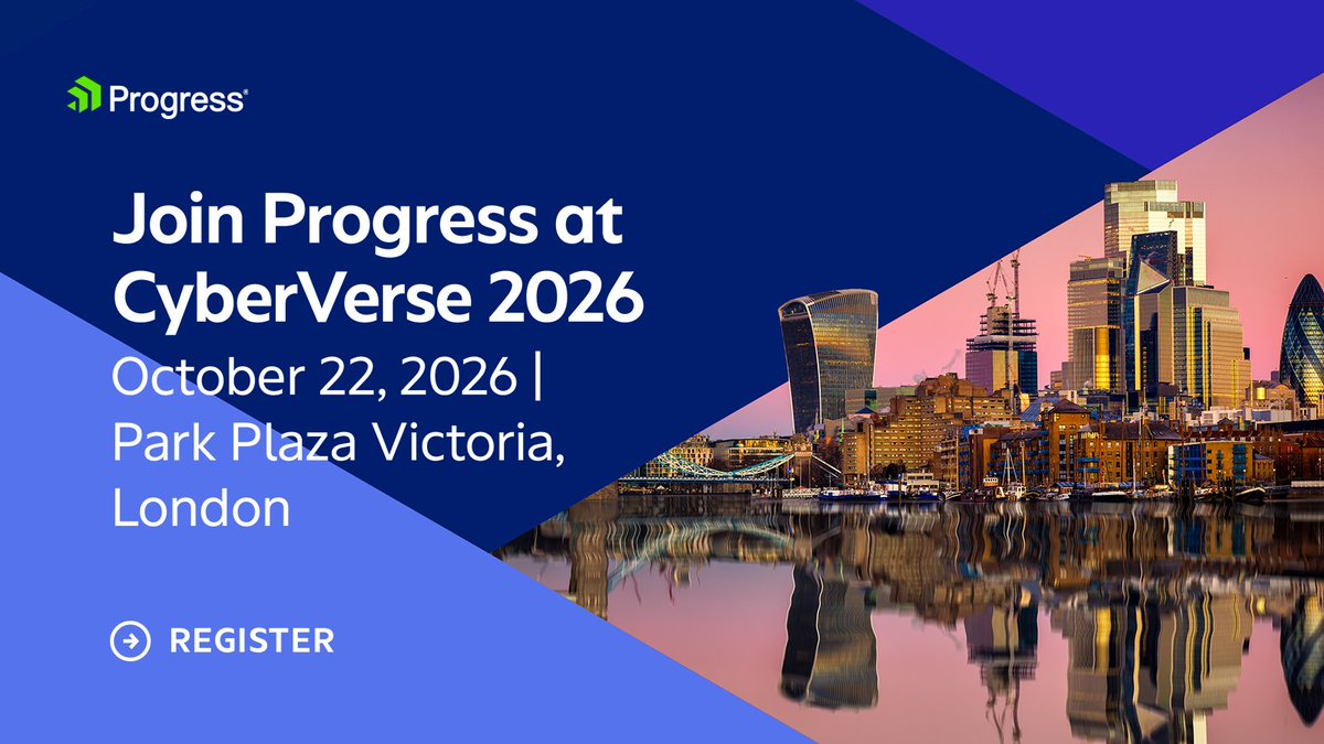 ProgressFT's tweet photo. AI success starts long before the model.  🤖 

Join us at #CyberVerse2026 &amp; discover how secure data, resilient apps &amp; intelligent operations can help your customers thrive. 

📍 Park Plaza Victoria, London | 22 October 2026 

Register here: https://t.co/cQd3prPTct https://t.co/Fn5btPMr56