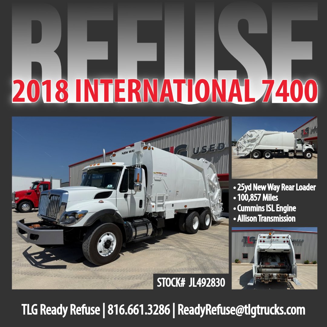 TLGPeterbilt's tweet photo. Explore our selection of used refuse trucks, featuring a range of makes and body styles to help you find the right fit for your operation. Priced to move! Financing is available.

Shop Used Refuse Trucks: https://t.co/v2pccQyRQC
Call: 866.318.1737
Text: 417.414.6020 https://t.co/rsiccJaju2