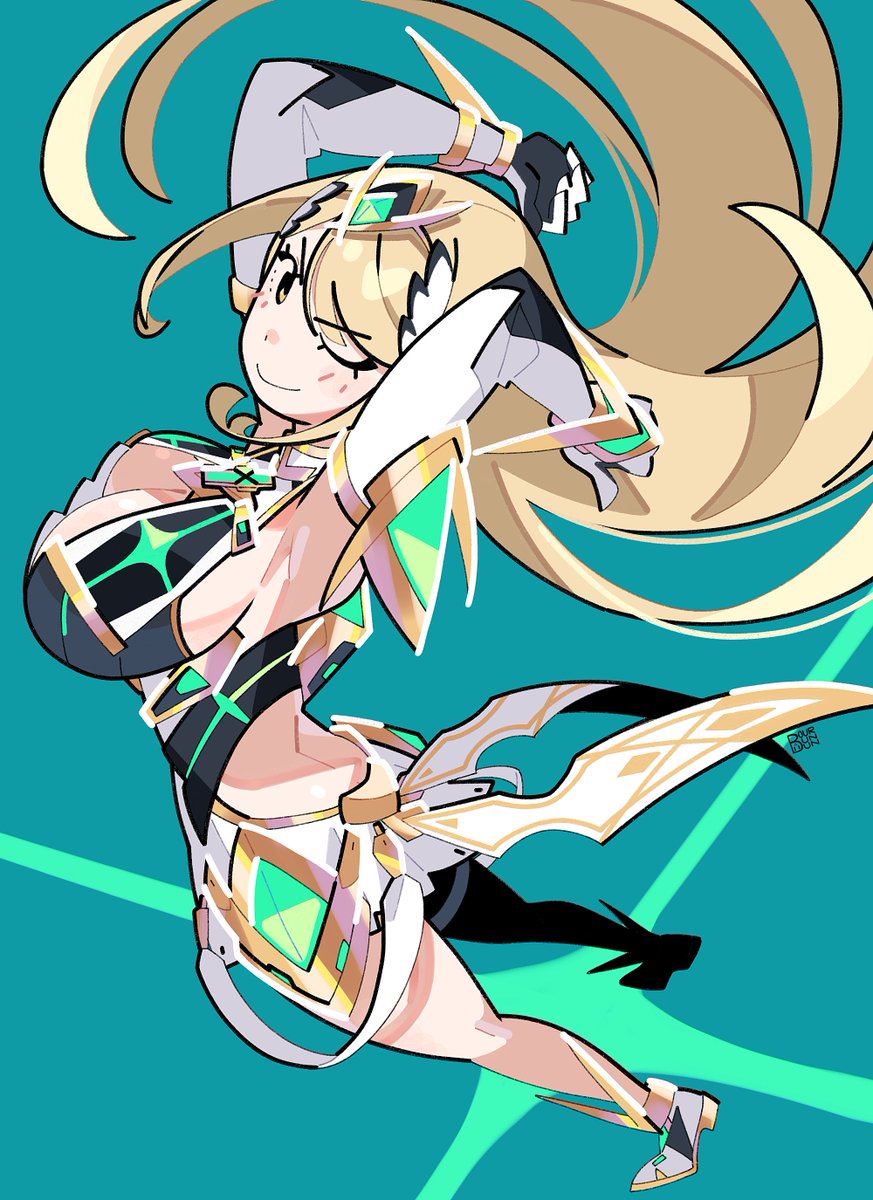 Bourbunbun's tweet photo. Mythra from Xenoblade Chronicles 2!! ✨ https://t.co/b5M5COAMyf
