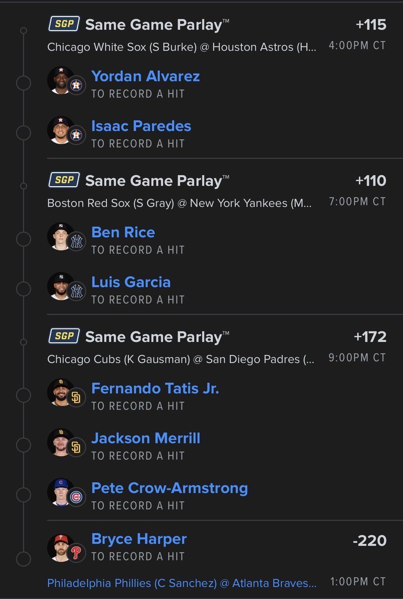 WillWingart6dk's tweet photo. 👀🔥 WATCH THIS ONE POP UP AFTER IT CASHES…

💰 WHEN IT HITS, JUST REMEMBER WHO POSTED IT FIRST! 🚨

WHO’S RIDING? 👀⚾️

@Playbook

#MLB #MLBBetting #SportsBetting https://t.co/bgXlGP2lpk