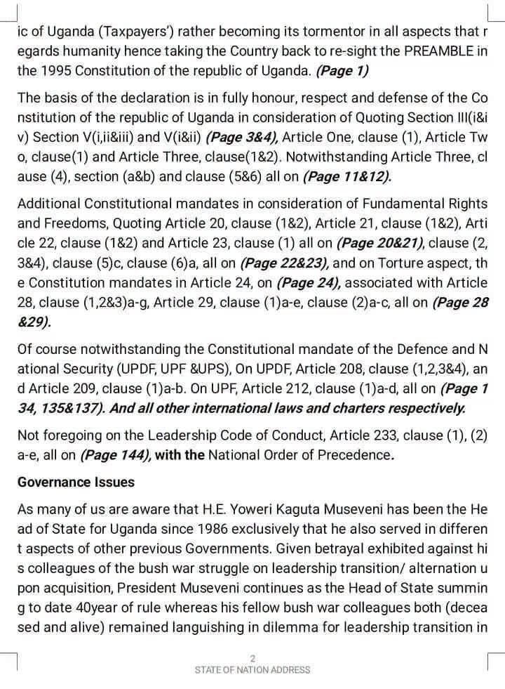 RichardMbayo's tweet photo. Dear Ugandans, 
I know we have a bad habit of not reading but I encourage you to READ this document. https://t.co/HHSou58ixz