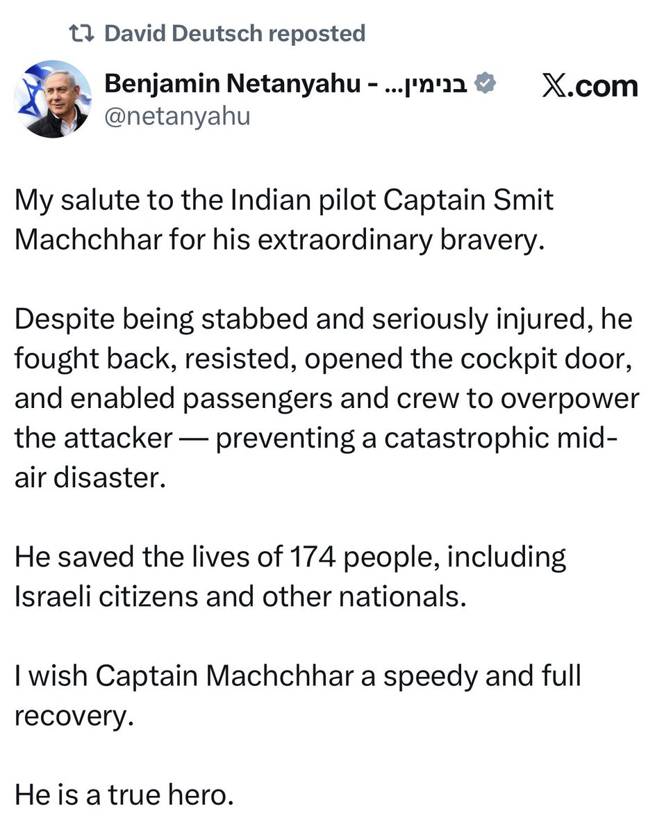 BellamSwathi's tweet photo. @Fintech03 @jsaideepak U can’t smash open a cockpit especially if the plane is already going down 
It was pilots bravery which saved them that he fought off the terrorist and opened the door https://t.co/NrRNb9hoKX