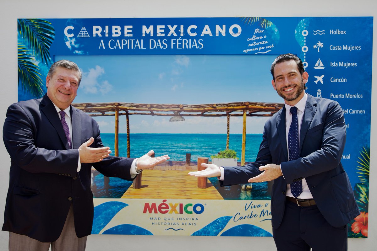 bernardocuetomx's tweet photo. El Caribe Mexicano ya está presente en ABAV Expo. 🇧🇷

Abrimos este espacio para acercar nuestros destinos al mercado brasileño, que de enero a julio de 2026 sumó 87,313 turistas en el Caribe Mexicano.

Durante estos días estaremos compartiendo todo lo que distingue a La Capital Mundial de las Vacaciones y generando nuevas oportunidades para seguir creciendo en este mercado.