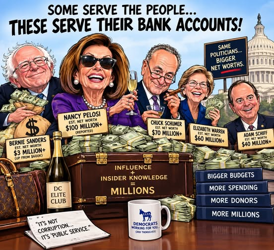 WayKuy4truth's tweet photo. Leading Democrat politicians lost their conscience long ago. Now their only interest is in staying in power so they can continue fleecing taxpayers. Vote RED to Save America from these fraudsters!!! https://t.co/UyXbqElcte