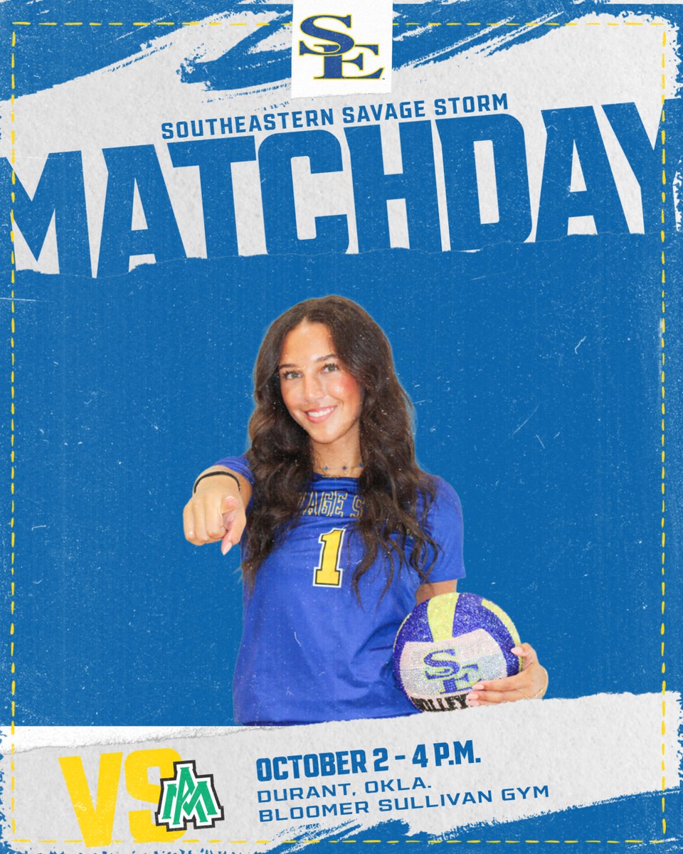 SavageStormVB's tweet photo. Storm vs. Blossoms

🆚 Arkansas-Monticello
📍 Durant, Okla.
⏰ 4 p.m.
🏟️ Bloomer Sullivan Gym
🔗 https://t.co/pXWPUZorhP

#GoSoutheastern l #TakeCover https://t.co/4Xq5xFaO61