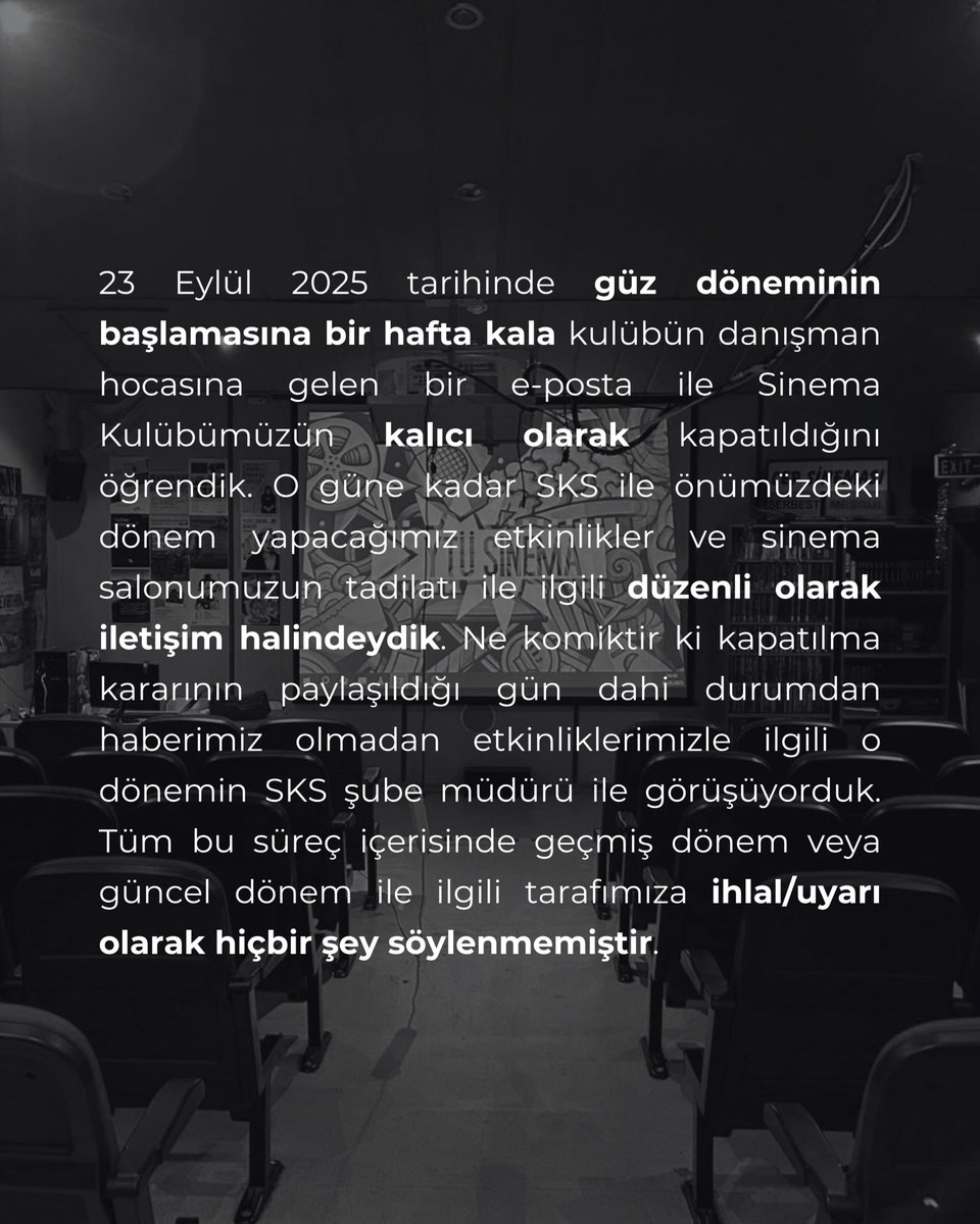 YildizSinema's tweet photo. Yıldız Sinema olarak açıklamamızdır. https://t.co/rqvXxYjisq