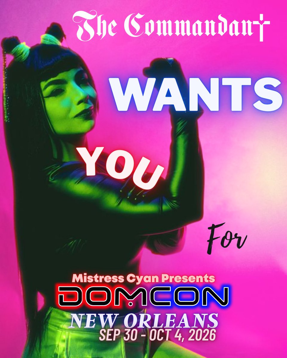 commandanttt's tweet photo. You read that right, I want YOU for @DomConLA NOLA!
So what do I mean by that? We need all hands on deck at various times of the show!
Meaning I want YOU to come check in with the volunteer desk daily to see if things get done. Good toys get treats. https://t.co/kfZwieoHsB