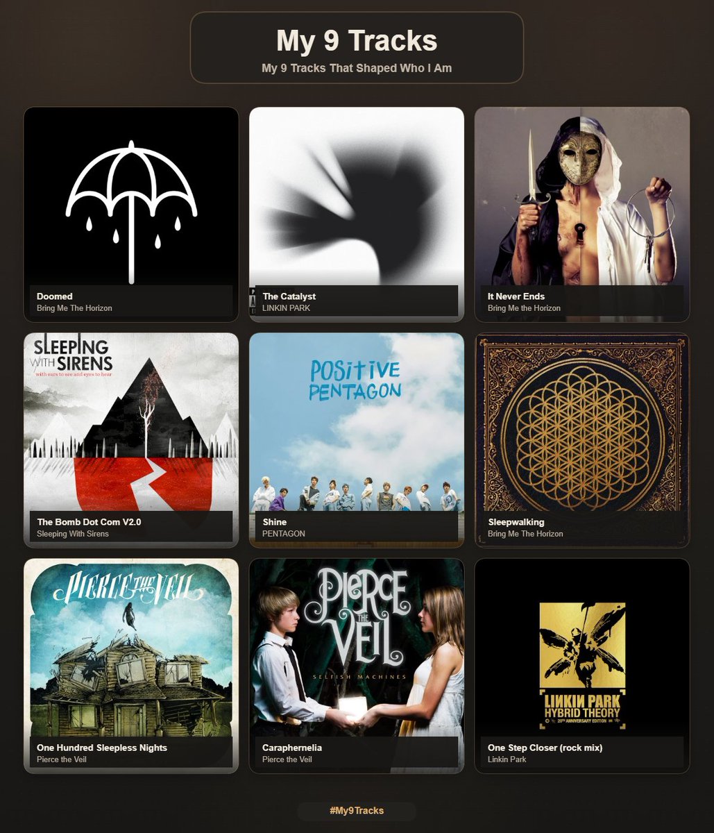 OAnjobtw's tweet photo. musicas que me moldaram https://t.co/9Kie0smxnj