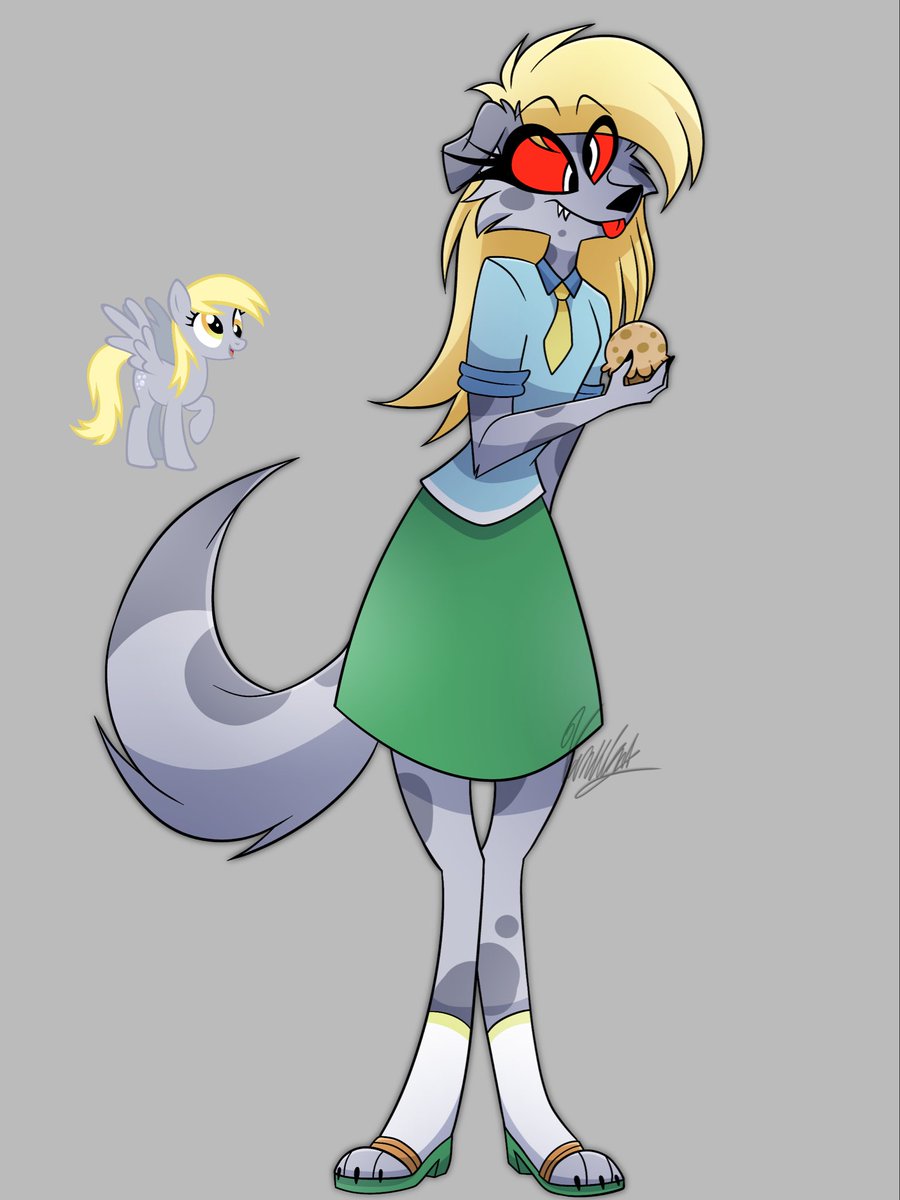 Vanillante's tweet photo. Derpy Hooves, but a hellhound ~w~ 🫧🩶💛

#HelluvaBoss #MLP https://t.co/NJe7hmzWIZ