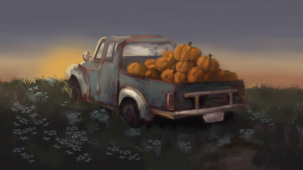 _mary_nai_'s tweet photo. Pumpkin harvest 🍂
#digitalart #backgrounds #illustration #colors #artist #art https://t.co/l4uhQoezUE