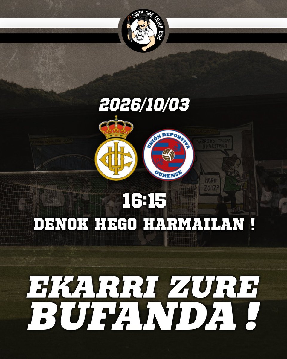 union1915fans's tweet photo. Larunbatean partidua dugu gure etxean. Ekarri zure bufanda, kamixeta eta ikurrak eta herriko taldea babestu! 

Bufanda berriak eskuragarri atsedenaldian! ✊ https://t.co/WUBe89xgDc