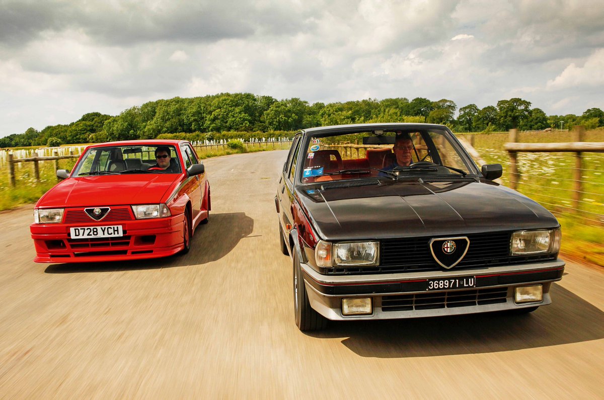 CandSCmagazine's tweet photo. 🔥 Treat yourself to Alfa Romeo Giulietta Turbodelta vs 75 Turbo Evoluzione: https://t.co/T0OVjBzIVI. https://t.co/2iEw8zGlLl