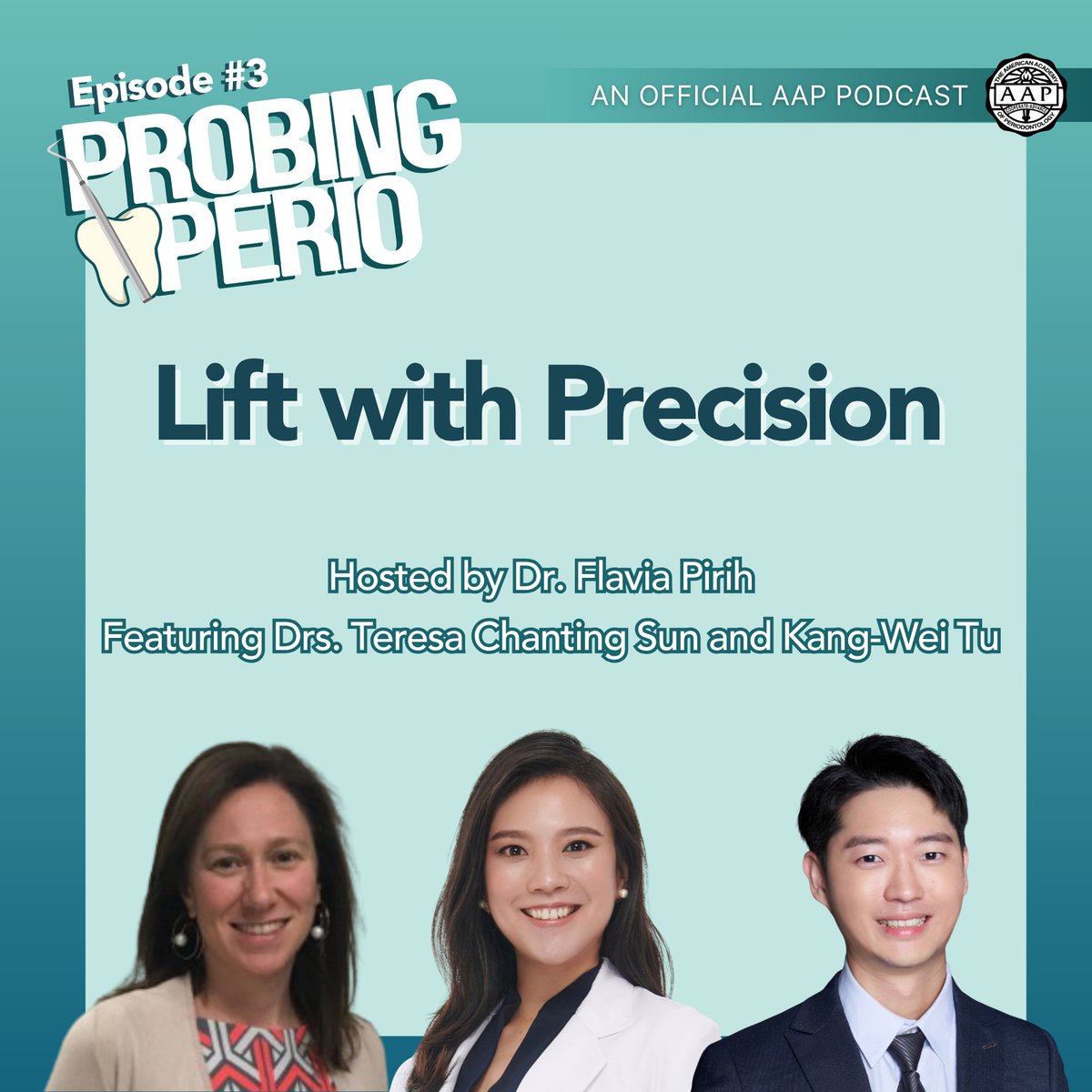 AAPerioJournals's tweet photo. In the new episode from the Micro-series on Microsurgery, Dr. Flavia Pirih hosts the discussion about Lift with precision featuring Drs.Teresa Chanting Sun and Kang-Wei Tu.
Podcasts: https://t.co/eJ08a1aLgj
Read the article here: https://t.co/ktjI00fXLd https://t.co/NvvdRvF0eV