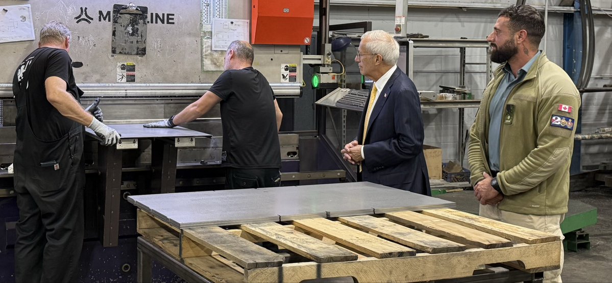 VictorFedeli's tweet photo. On the heels our productive meeting at the MSPO defence show in Poland, it was a great to visit INKAS’ Toronto facility this afternoon and see first-hand how their products are supporting security operations in 70+ countries.

As Canada and its NATO allies continue to make unprecedented investments into the defence market, we explored how INKAS is capitalizing on these opportunities and supporting job creation within Ontario.