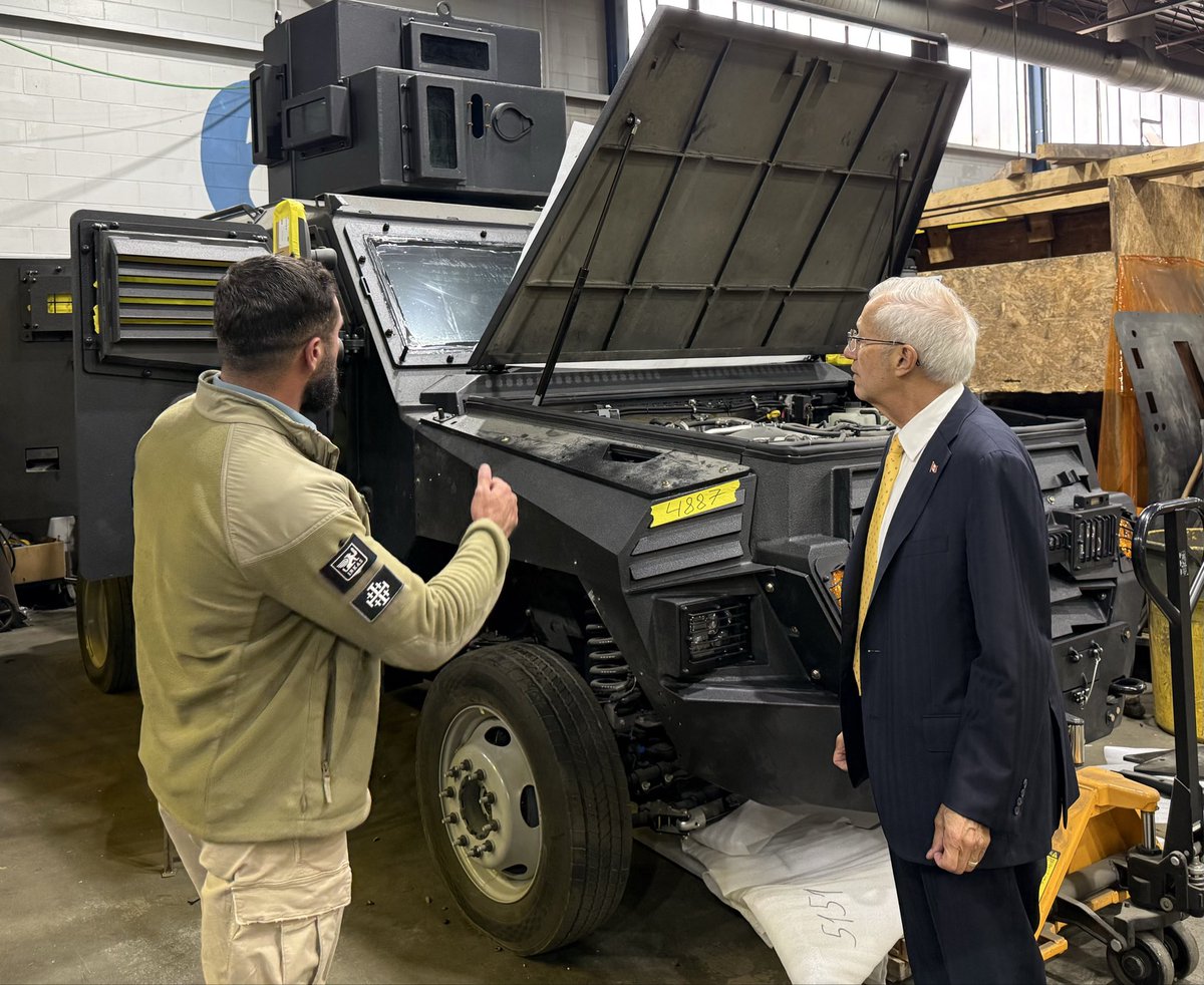 VictorFedeli's tweet photo. On the heels our productive meeting at the MSPO defence show in Poland, it was a great to visit INKAS’ Toronto facility this afternoon and see first-hand how their products are supporting security operations in 70+ countries.

As Canada and its NATO allies continue to make unprecedented investments into the defence market, we explored how INKAS is capitalizing on these opportunities and supporting job creation within Ontario.