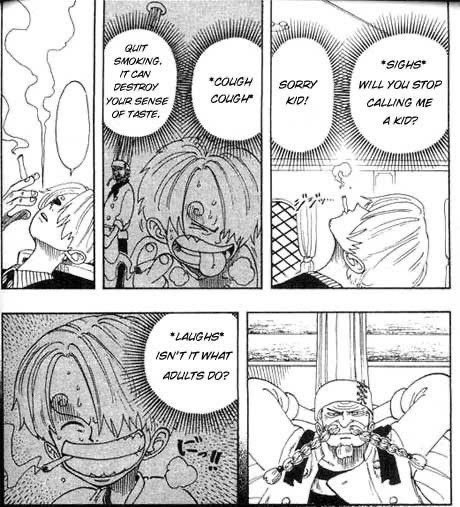 sanjisleghairr's tweet photo. the fact that sanji started smoking at a young age in hopes of being seen as older ☹️ https://t.co/0mqoKSw39z