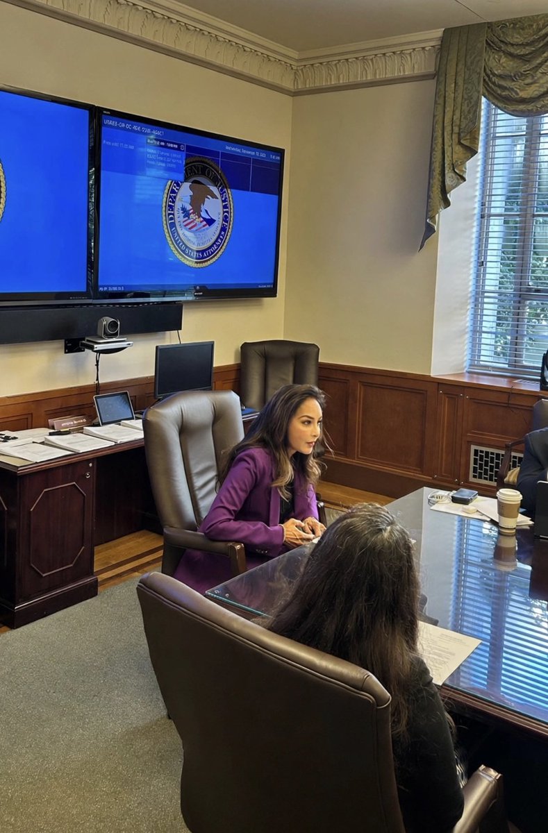 AAGDhillon's tweet photo. Today, I met with U.S. Attorneys from across the country to brief them on @CivilRights work, and discuss our continued partnership. Afterwards, I had two interviews discussing our work and the upcoming election. Busy day! https://t.co/UKsnT601nO