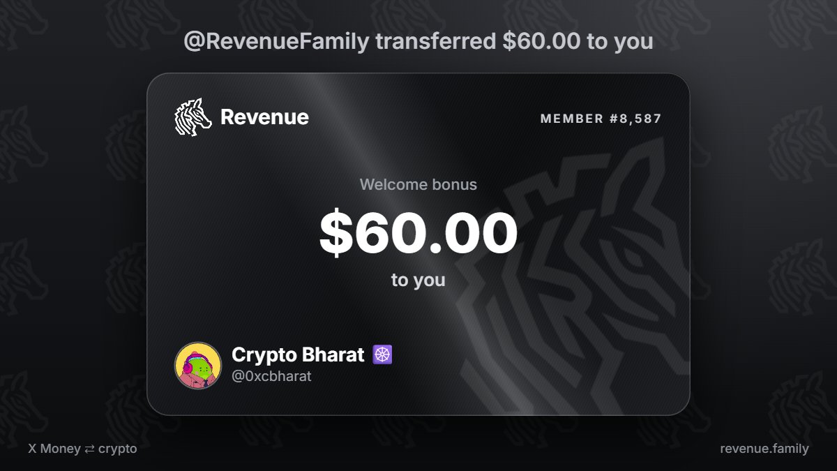 0xcbharat's tweet photo. 💰 Free $30–$600 for a few minutes of work?

Found this today via @RevenueFamily 

Just connect your X account and complete a few social tasks.

Open: https://t.co/Y4hTUpWZSq
Connect X
Complete the tasks
Check your reward

 most users are getting around $30–$60, with up to $600 possible.

Withdrawal reportedly starts Oct 4( no KYC)

Worth checking if you’re early 👀🤑