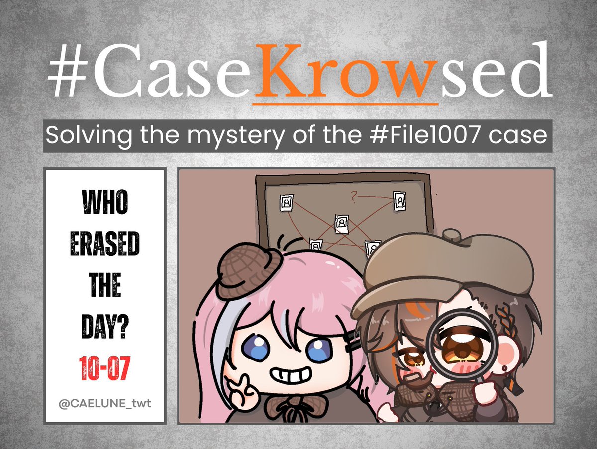 ZumiCimoll's tweet photo. Potbar dulu sebelum memecahkan kasus bersama detektif kerow
#casekrowsed #file1007 https://t.co/0596XCqcDG