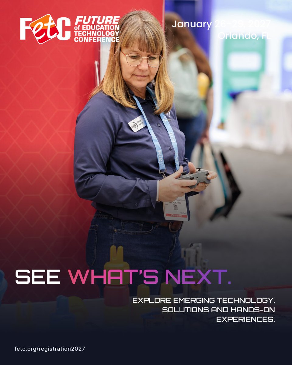 fetc's tweet photo. A free pass into the future of K-12 education. No, really. 🎟️

Qualified attendees can explore the #FETC2027 Expo Hall for FREE.*

445+ exhibitors. Live demos. Hands-on tech. Keynotes + more.

Claim your Expo-Only Pass: https://t.co/iOTiKzDH8Q

*Eligibility required. https://t.co/12zXQovnsj