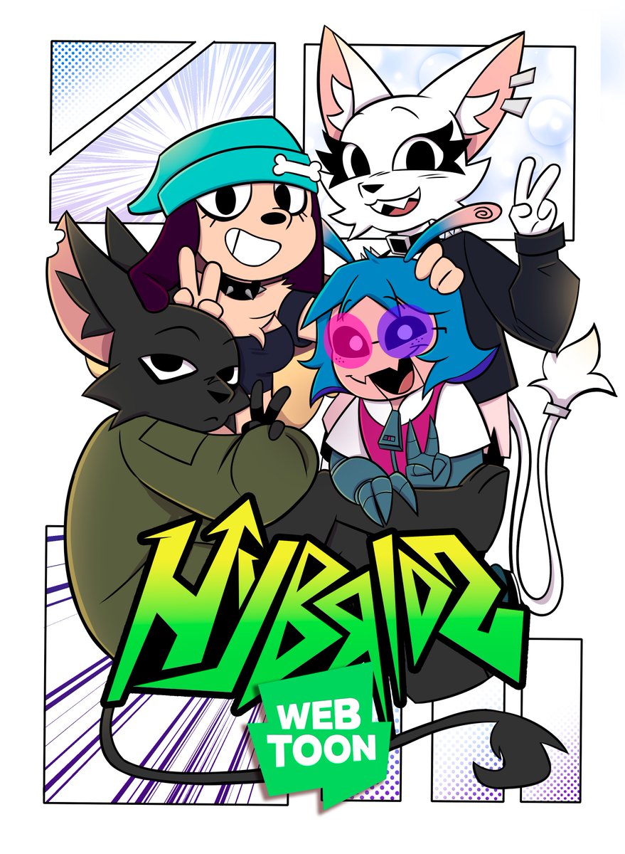 PoxyramCrew's tweet photo. Hey everyone! We’re excited to officially announce the release of the Hybridz comic on Webtoon! 🎉

You can now find our comic on https://t.co/Phn9siJlq1 , where we’ll be uploading new episodes every week! Through these stories, you’ll get to know our characters better and explore their lives, leading up to the development of our animated pilot.

We truly hope you enjoy reading it as much as we enjoy creating it. Thank you all for your support, and we hope you’ll join us on this journey! 💖