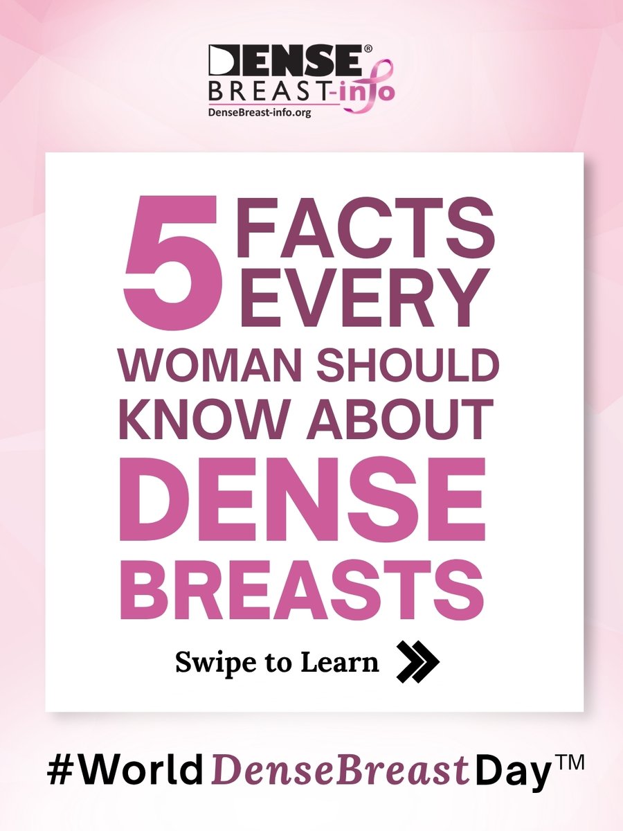 DenseBreastInfo's tweet photo. Dense breast tissue is common. It's not a disease.

But it does affect what your mammogram can detect, and it's information every woman needs to understand.  The 5 things to know: https://t.co/cUX0tvNhuE https://t.co/QomBOuDDkc