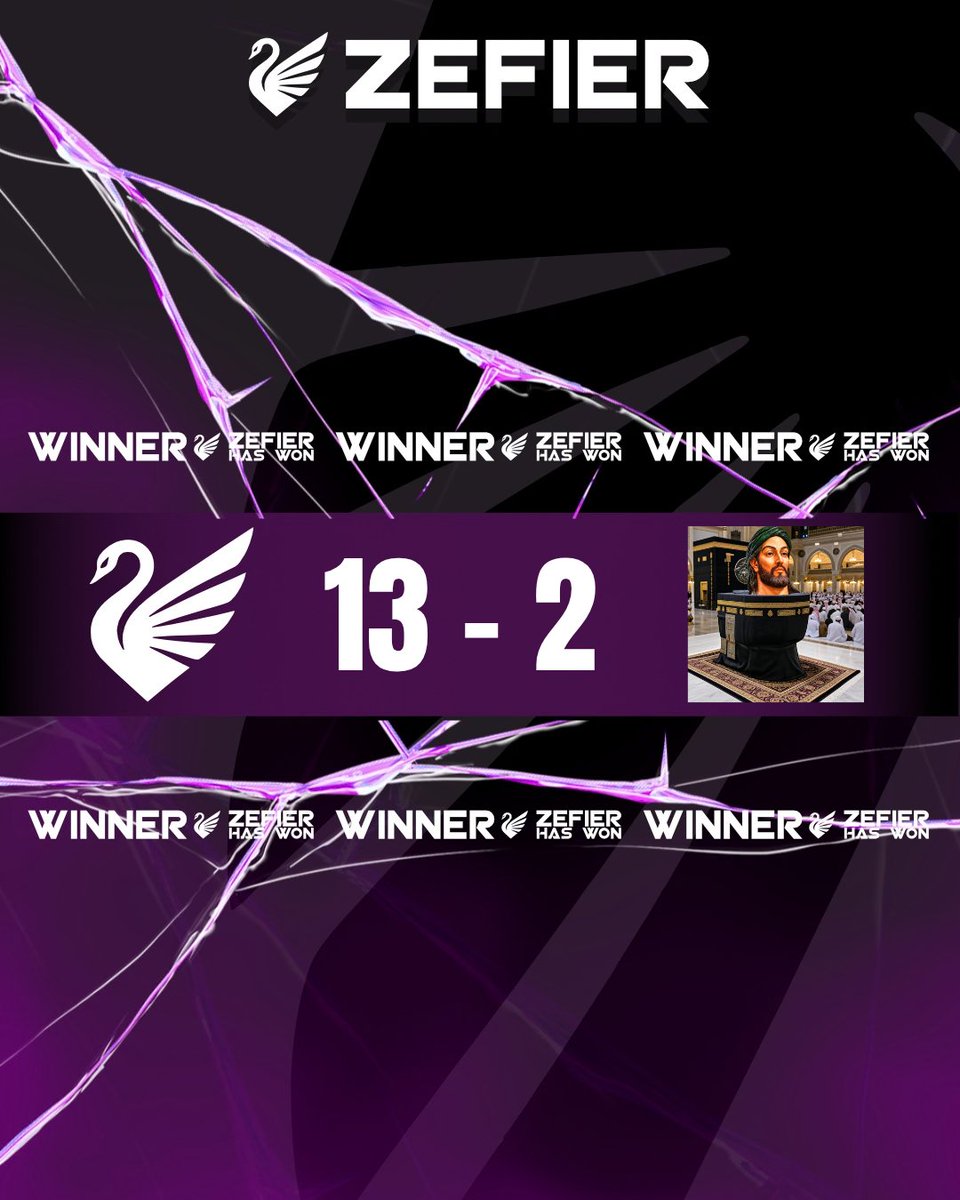 Team_Zefier's tweet photo. VICTORY! | #CS2 

We take Ancient 13-2 and secure second W in arrMY Open S17. 

Comfortable match from start to finish, let's keep it up and GG's for whole team.

#TeamZefier 🦢 https://t.co/jq43hYbU0i