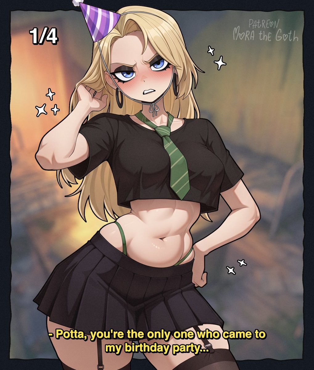 RaunchyMumble's tweet photo. Draco Malfoid was left alone on her birthday... 
[2/4 SFW] https://t.co/2tbjStpi6H