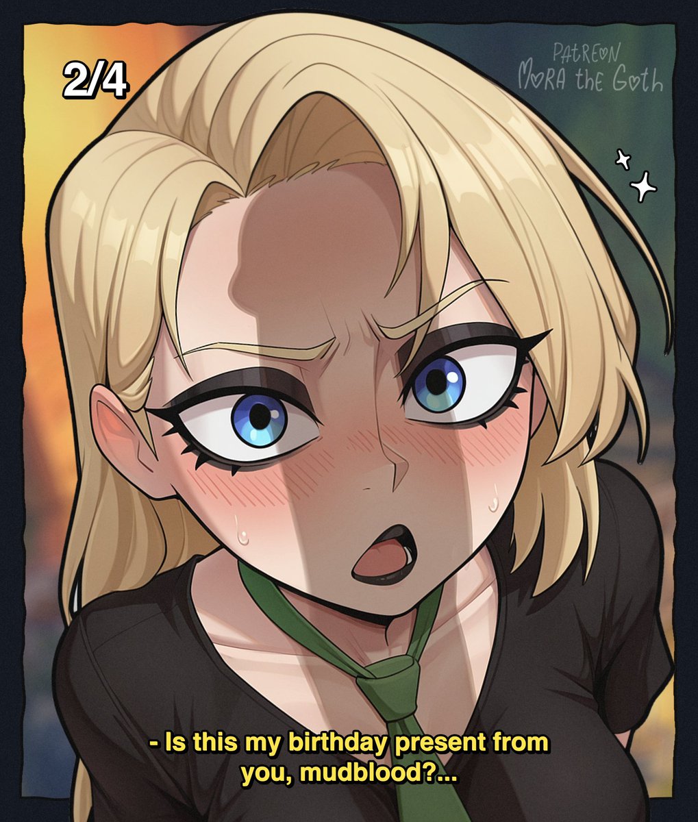 RaunchyMumble's tweet photo. Draco Malfoid was left alone on her birthday... 
[2/4 SFW] https://t.co/2tbjStpi6H