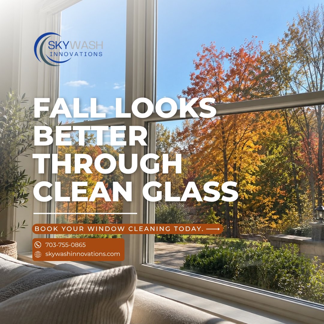 SkyWashTeam's tweet photo. A view like this shouldn’t come with a layer of dust between you and the trees. 🍂🪟

Keep the glass clear. Enjoy the season.

SkyWash Innovations
📞 703-755-0865
🌐 https://t.co/bEXXgtdLe9

#WindowCleaning #FallCleaning https://t.co/pI4lhTeQSQ