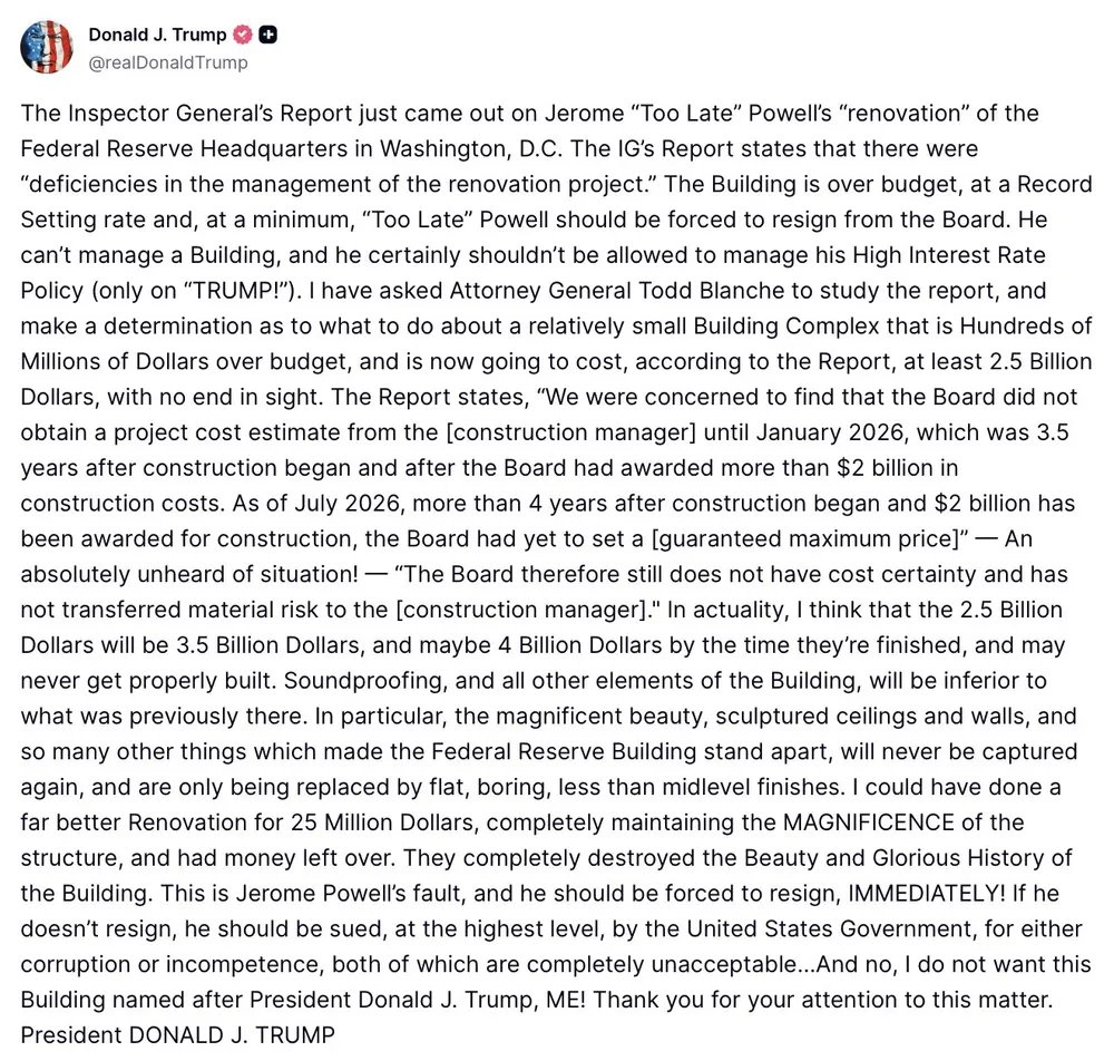 crampell's tweet photo. if Trump thinks cost overruns on a renovation project are criminal, I have a reflecting pool to sell him https://t.co/CRljU7Z9DP