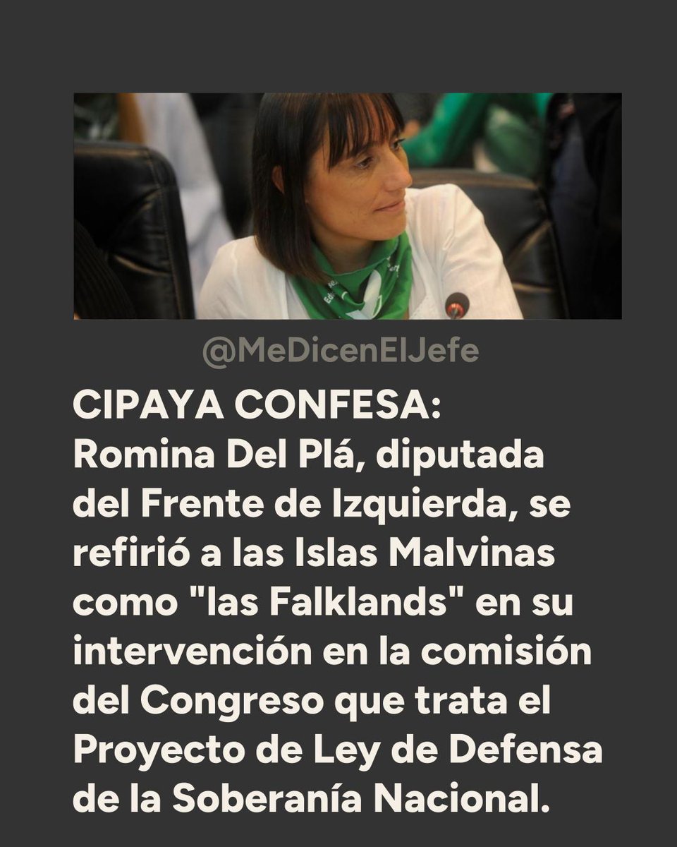 mediceneljefe's tweet photo. Se le cae la careta a la izquierda. Dicen combatir al imperio pero llaman "Falklands" a las Islas Malvinas en el Congreso. Son todo lo que está mal. CIAO! https://t.co/PtP4bAUhie