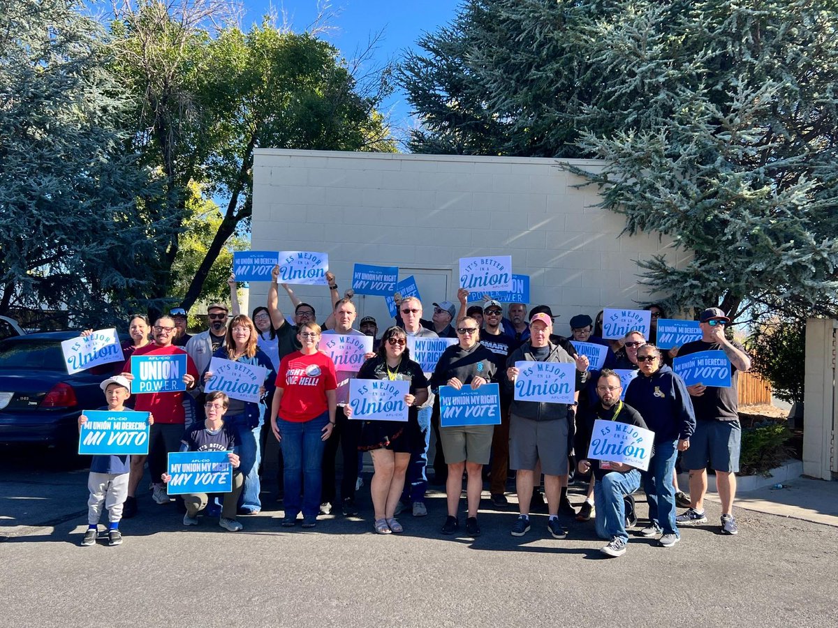 AFLCIO's tweet photo. Across the country, working people are fed up, and they’re showing up in force to help elect candidates who will stand with us, not the rich and powerful.

Our work makes this country and economy run every day, and this November, we’re taking this country back! https://t.co/2WHlsnmsL2