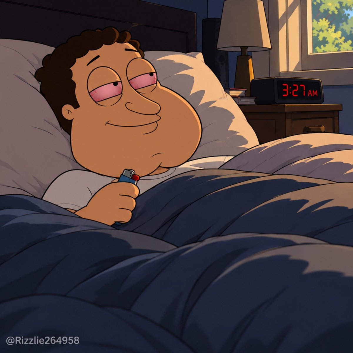 Rizzlie264958's tweet photo. Mood after getting high and beating my meat vigorously like it owe me money https://t.co/9j77Q2JX8E