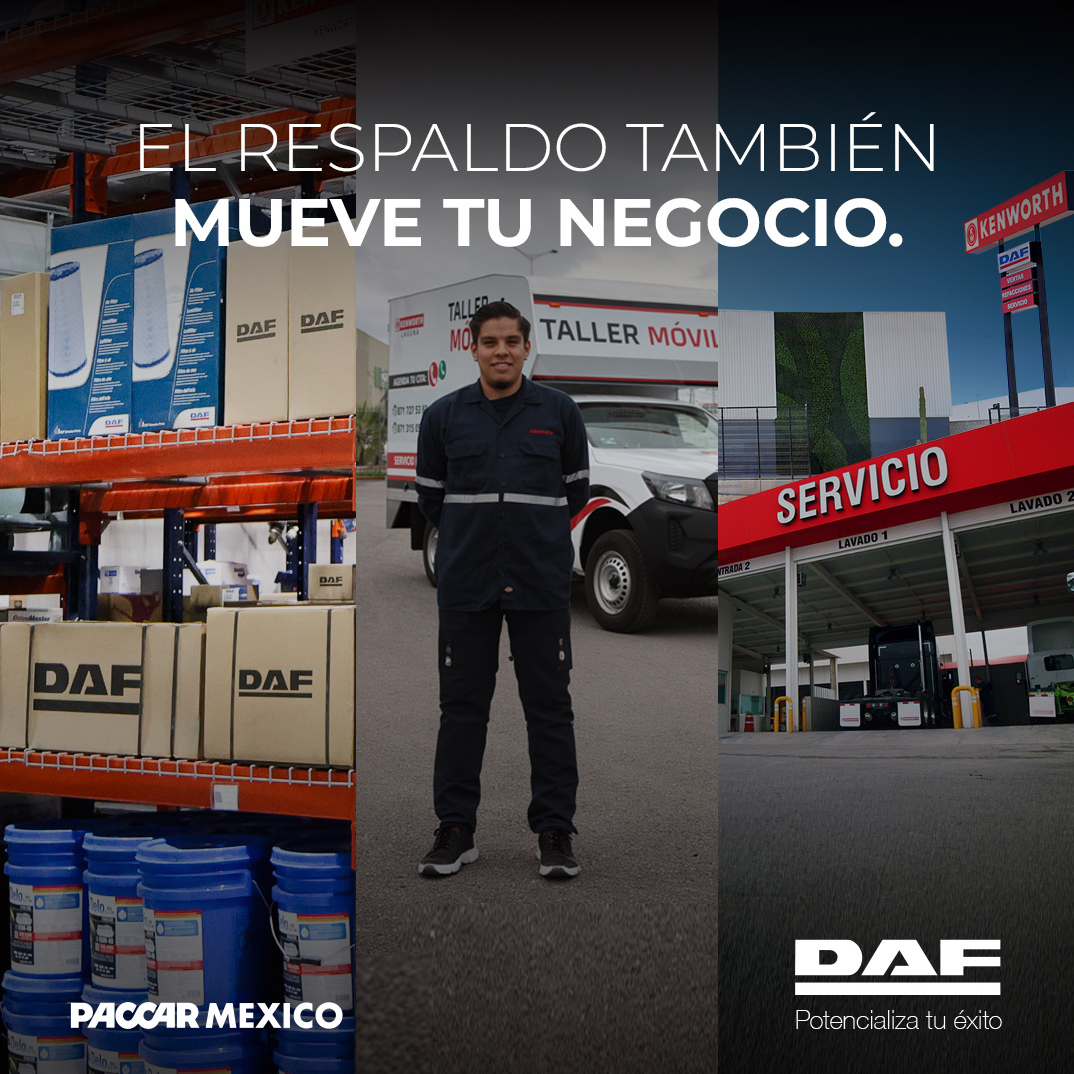DAF_Mexico's tweet photo. Con DAF cuentas con el respaldo que necesitas para mantener tus unidades en movimiento, desde refacciones y servicio hasta atención donde la necesitas.

#DAF #XF #RespaldoTotal #Concesionarias #PACCARMexico https://t.co/igC3tXRF6p
