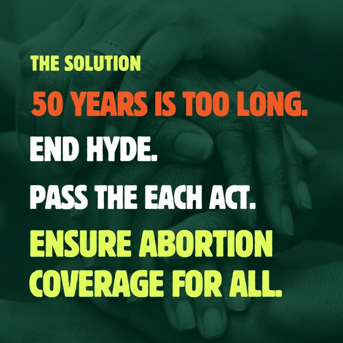 RepShontelBrown's tweet photo. For 50 years, the #HydeAmendment has stripped away essential healthcare by denying abortion coverage to those who need it the most. Congress must step in to reverse this restriction.
 
That’s why I support @reppressley’s EACH Act to end this harmful policy. https://t.co/rkimC31fP7