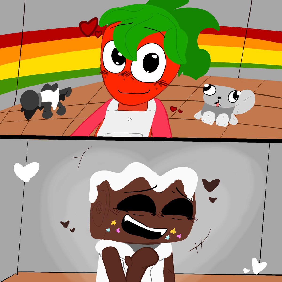 Rinoah112's tweet photo. More Past digital arts and fruitcake! < 3 #dandysworld #fruitcake #sproutxcosmo #art https://t.co/KekfSUhEO3