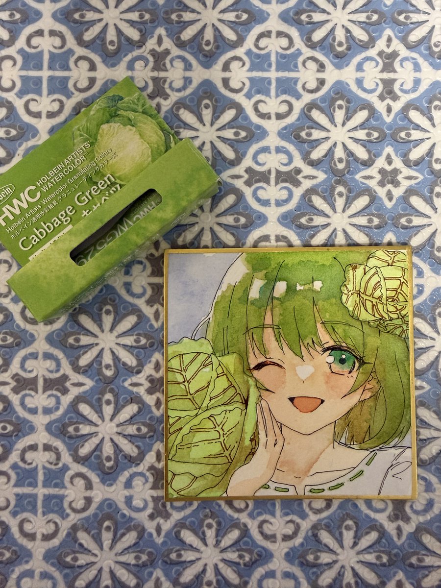 siokya_draw's tweet photo. #アナログ強化マラソン2026 
【フルマラソン】参加です。
毎日、ホルベインさんの絵の���をテーマに絵を描きます！

本日は【キャベツ】です！ https://t.co/nhFBu0CiYv