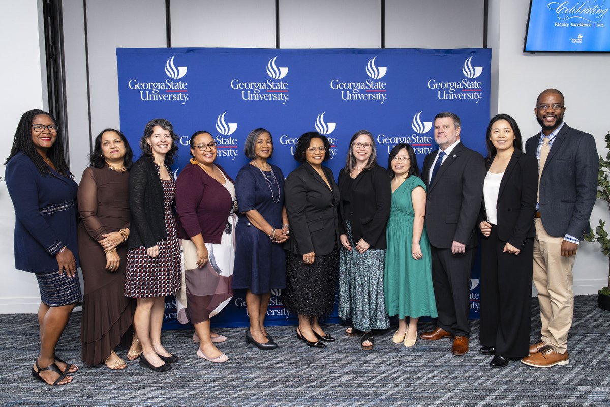gsucehd's tweet photo. Several CEHD faculty were recognized at Georgia State's Celebrating Faculty Excellence event! Congrats to those who received university awards, were appointed/reappointed to professorships and/or who were promoted/tenured this year! #TheStateWay https://t.co/LRrPUWHbxw https://t.co/37Cf1zrnlG