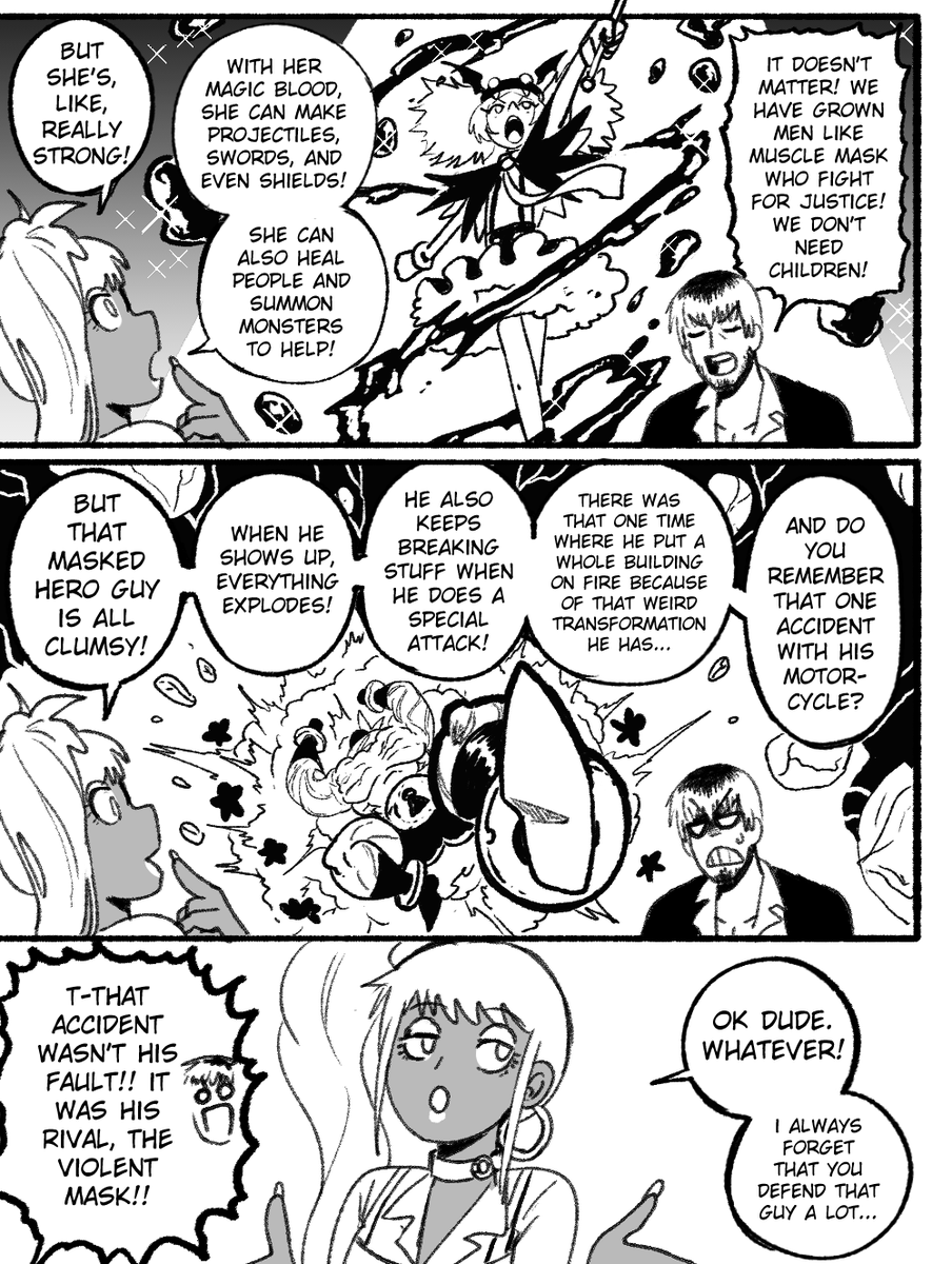 wanderjegson's tweet photo. Magical Girl versus Masked Hero versus Giant Robot 3: -Masked Hero's side- (1/2) https://t.co/SIlRddg0i4