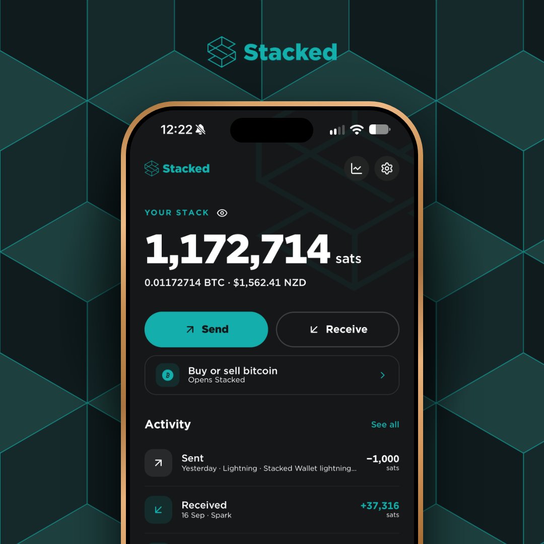 stacked_bitcoin's tweet photo. If you need permission to move it, it isn't your bitcoin.

Exchange balance = a promise.
Self-custody = keys on your phone. No withdrawal queue. Nobody to freeze it.

Stacked sends every buy straight to a wallet you control. From sat one. https://t.co/5dhEfj4U7j
