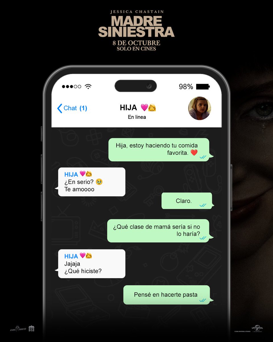 UniversalMX's tweet photo. Hay mamás que lo dan todo por sus hijas. Pero… ¿qué pasa cuando quieren dar demasiado? 🖤 #MadreSiniestra 8 de octubre, solo en cines. https://t.co/1whoUBUffP