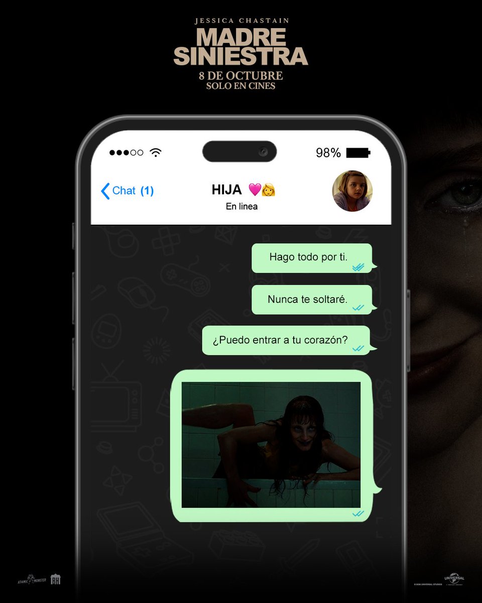 UniversalMX's tweet photo. Hay mamás que lo dan todo por sus hijas. Pero… ¿qué pasa cuando quieren dar demasiado? 🖤 #MadreSiniestra 8 de octubre, solo en cines. https://t.co/kJ5L4TVA6X