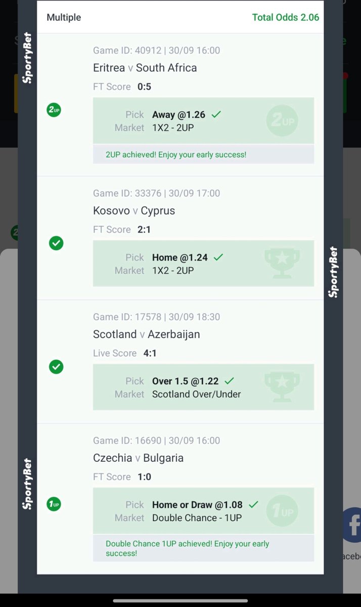 SafeSlipsun's tweet photo. Daily 2 Odds Boom 
Congratulations🎉🎉🎉🎉🎉 https://t.co/OgJDPI2tI5