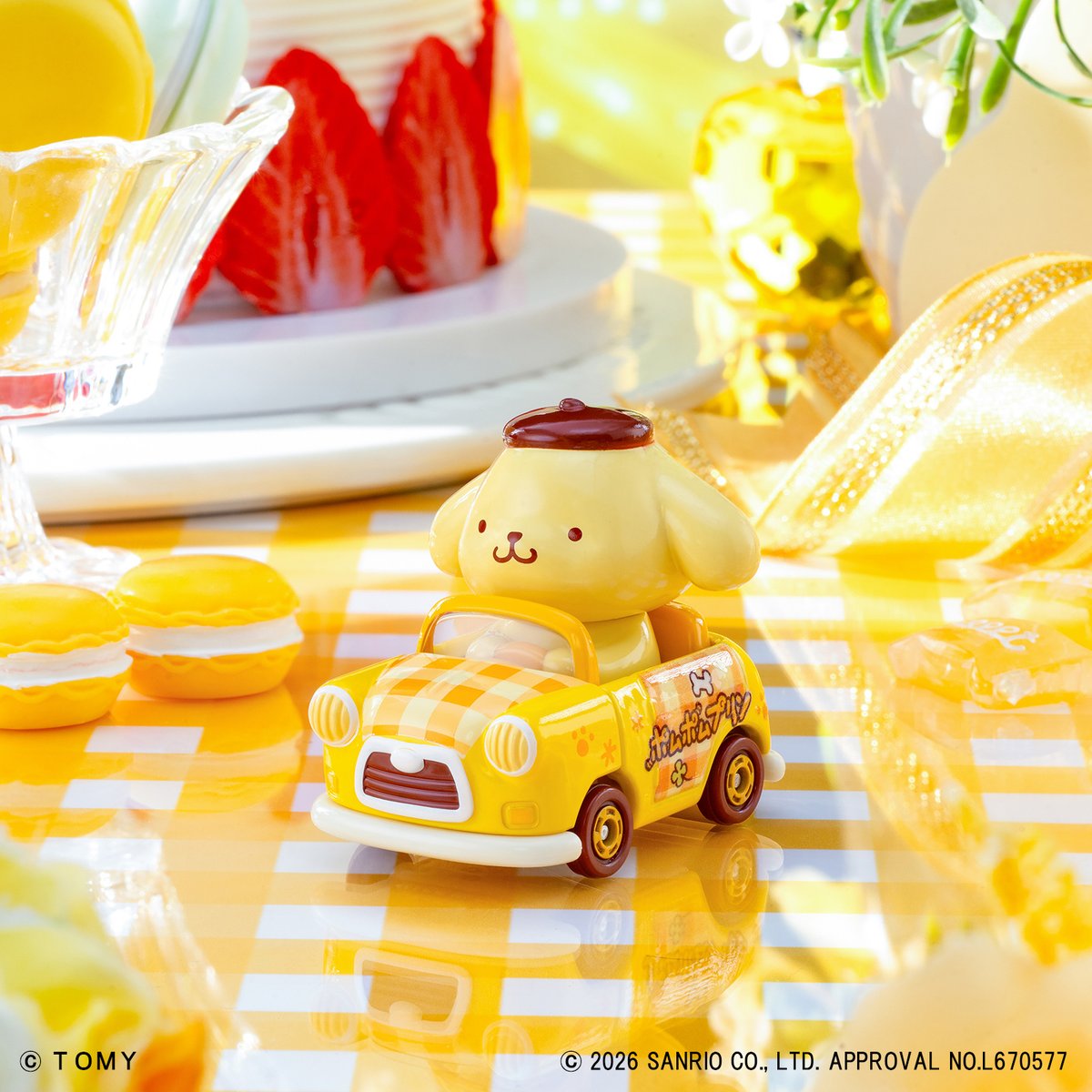 sanrio_news's tweet photo. タカラトミーの「TOMICA TUNES」に #ポムポムプリン30周年 をお祝いする特別デザインが登場☆
ラインナップは全2種♪
それぞれにオリジナルカードが1枚付いてくるよ♡
全国のおもちゃ売り場、タカラトミー公式オンラインショップなどで発売中！
https://t.co/90MwoubwL9
#サンリオ https://t.co/WIindTdSNY