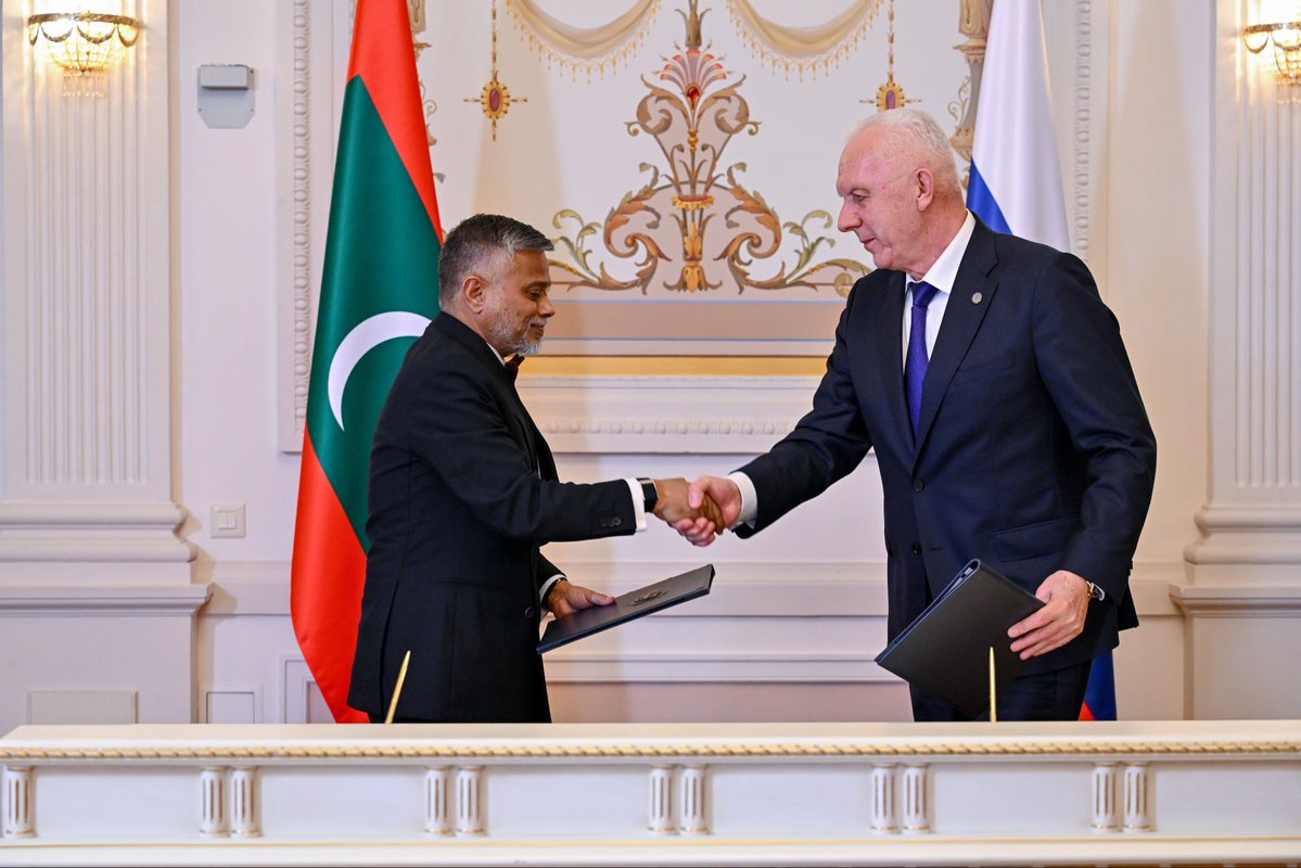 abbas_sharyf's tweet photo. Honored to meet Russian PG H.E. Aleksandr Gutsan in Kazan to sign a landmark Cooperation Agreement between @PGO_MV and PGO of the Russian Federation. 
This framework will boost legal ties between our 2 offices against transnational crime and paves way for further collaboration. https://t.co/PZag16htzE