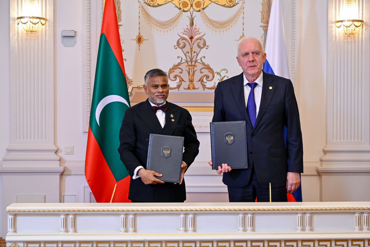 abbas_sharyf's tweet photo. Honored to meet Russian PG H.E. Aleksandr Gutsan in Kazan to sign a landmark Cooperation Agreement between @PGO_MV and PGO of the Russian Federation. 
This framework will boost legal ties between our 2 offices against transnational crime and paves way for further collaboration. https://t.co/PZag16htzE